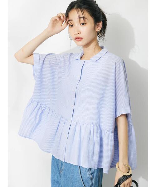 「CRAFT STANDARD BOUTIQUE」 半袖ブラウス FREE ブルー系その他6 レディース_画像6