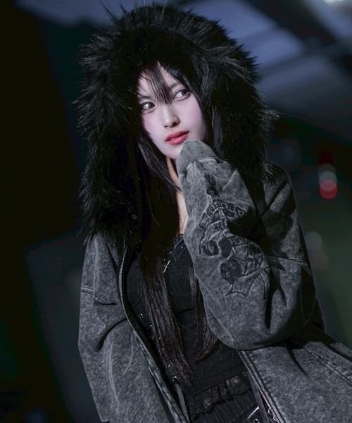 REFLEM（レフレム） パーカー 「REFLEM/レフレム」ファー付きクロス