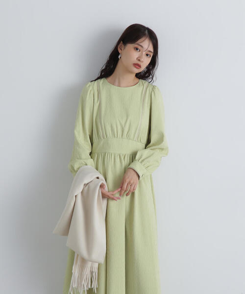 「N.（N. Natural Beauty Basic）」 長袖ワンピース MEDIUM オフホワイト レディース_画像2