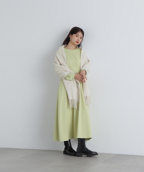 「N.（N. Natural Beauty Basic）」 長袖ワンピース MEDIUM オフホワイト レディース_画像5