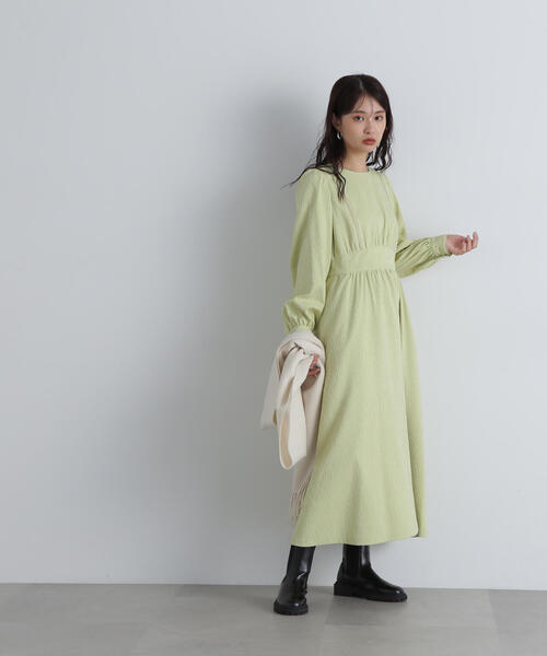 「N.（N. Natural Beauty Basic）」 長袖ワンピース MEDIUM オフホワイト レディース_画像9