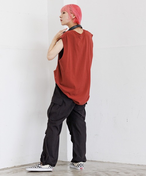 「PBLIM」 カーゴパンツ LARGE カーキ レディース_画像4