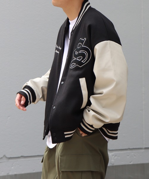 「ILL'S」 スタジャン M ブラック メンズ_画像2