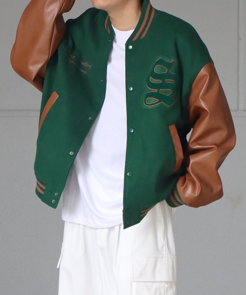 「ILL'S」 スタジャン M ブラック メンズ_画像4