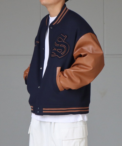 「ILL'S」 スタジャン M ブラック メンズ_画像8