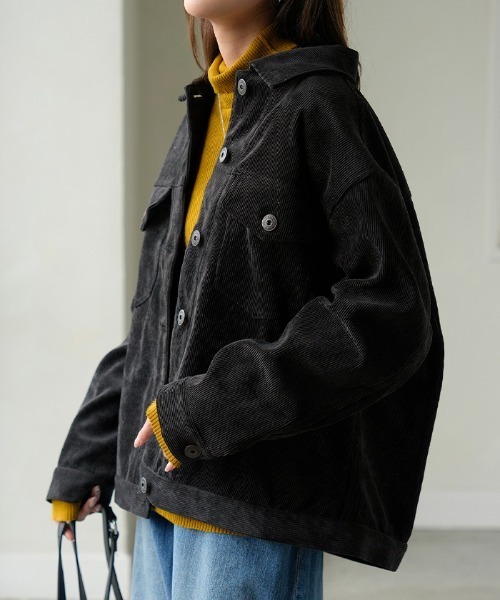 ジャケット・アウター hug HUG.U（ハグユー） コート アウター コーデュロイジャケット