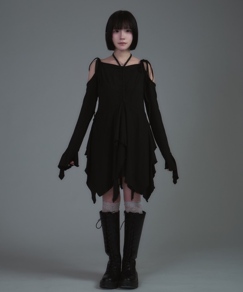 「tinkerend」 長袖カットソー 2 ブラック レディース_画像2