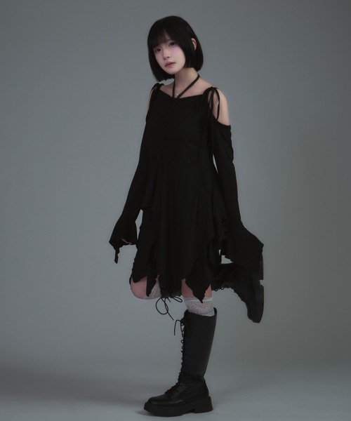 「tinkerend」 長袖カットソー 2 ブラック レディース_画像7