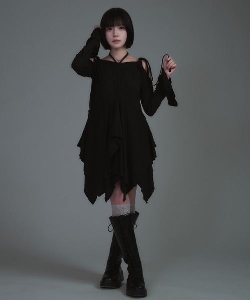 「tinkerend」 長袖カットソー 2 ブラック レディース_画像9