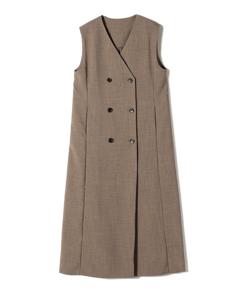 「SHIPS.me」 ノースリーブワンピース - ブラウン レディース_画像3