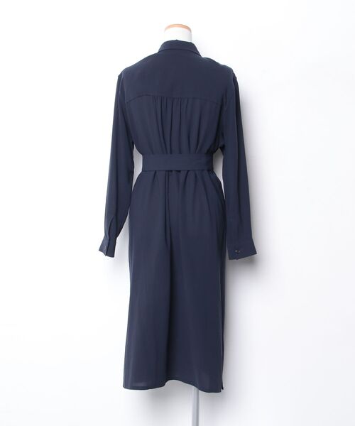 「BOSCH」 長袖ワンピース 36 ネイビー レディース_画像2