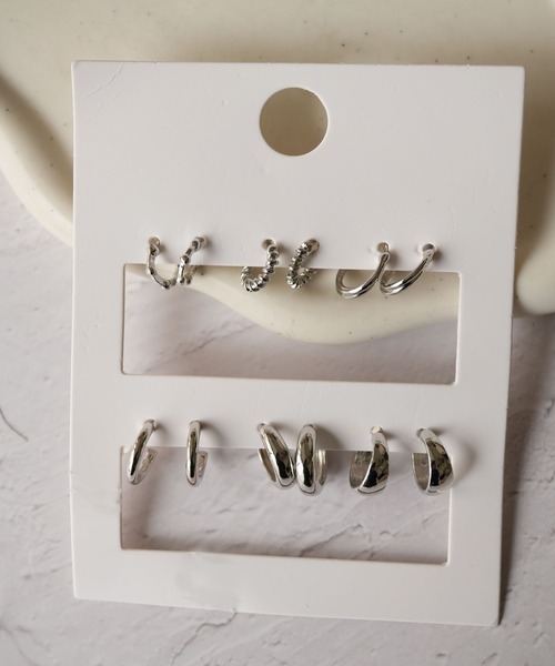 Port（ポート） ピアス 「 」 6個セット フープピアスセット