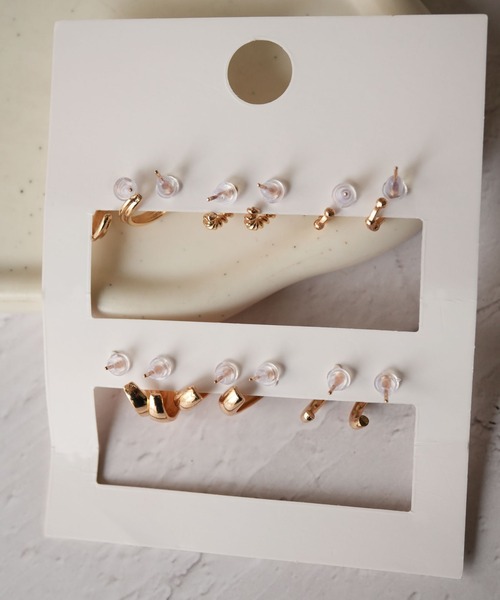 まつピアスセット Port（ポート） ピアス 「 」 6個セット フープピアスセット