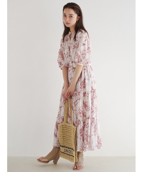 snidel ホワイト SNIDEL（スナイデル） 7分袖ワンピース 1 ホワイト レディース