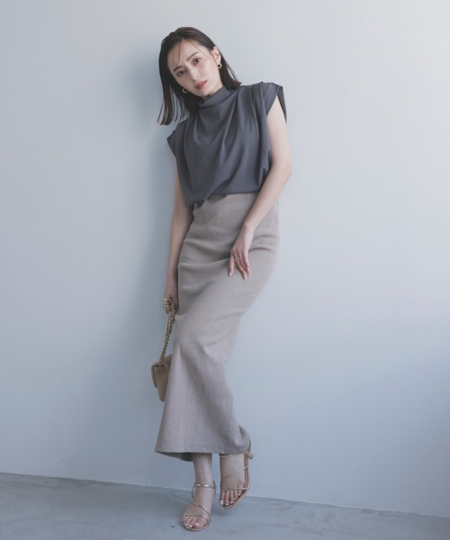 anuans（アニュアンス） タイトスカート MEDIUM ベージュ レディース