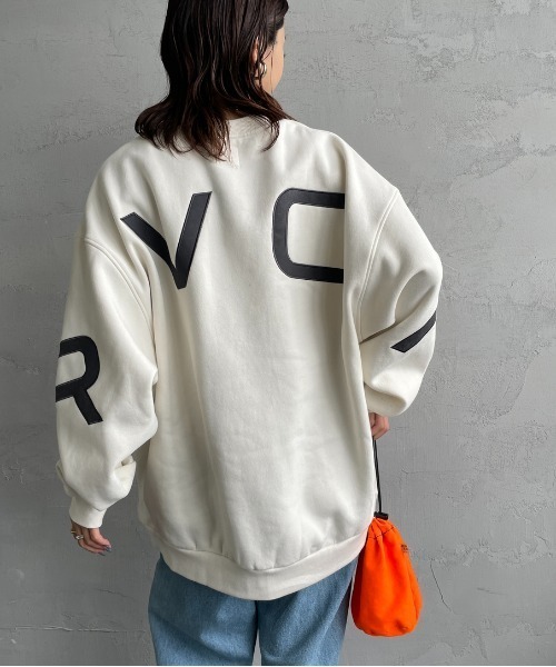 「RVCA」 スウェットカットソー M オフホワイト レディース_画像4