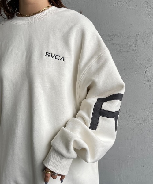 「RVCA」 スウェットカットソー M オフホワイト レディース_画像5