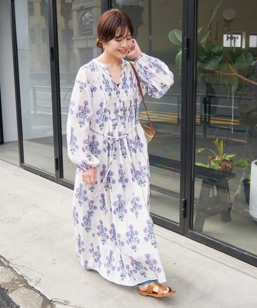 「NE QUITTEZ PAS!」 長袖ワンピース MEDIUM ネイビー レディース_画像6