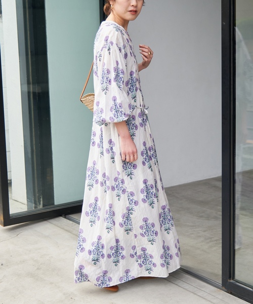 「NE QUITTEZ PAS!」 長袖ワンピース MEDIUM ネイビー レディース_画像8