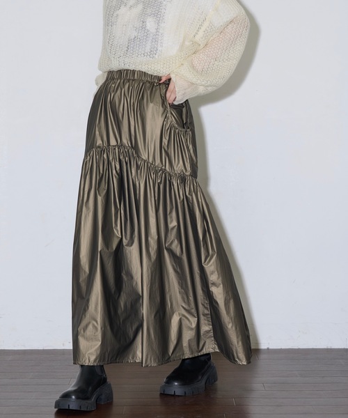 「THE YOn」 フレアスカート FREE シルバー レディース_画像8