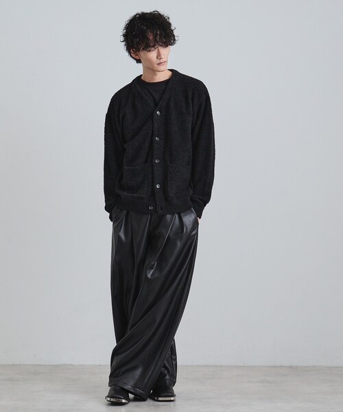 K*K様 anytee ニットカーディガン ブラック 黒BLACK M モヘアヴ tk.TAKEO KIKUCHI（ティーケータケオキクチ） カーディガン モール