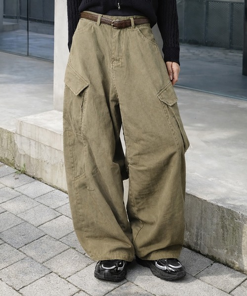 SPINNS（スピンズ） ワイドパンツ パンツ 立体シルエットで差がつく