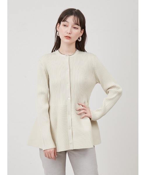 「Mila Owen」 ニットカーディガン 0 アイボリー レディース_画像4