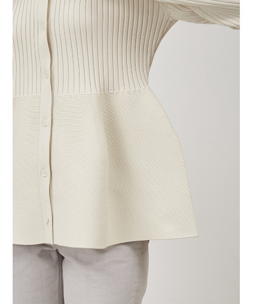 「Mila Owen」 ニットカーディガン 0 アイボリー レディース_画像9