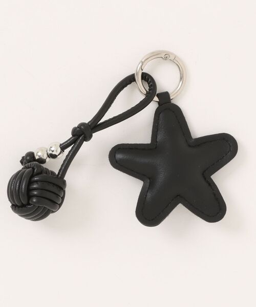 Revo. チャーム レザータッチ 星 スターモチーフ 編み込み ボール