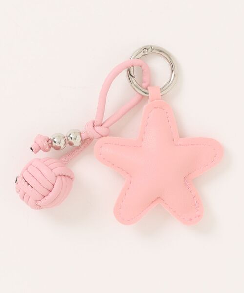 Revo. チャーム レザータッチ 星 スターモチーフ 編み込み ボール