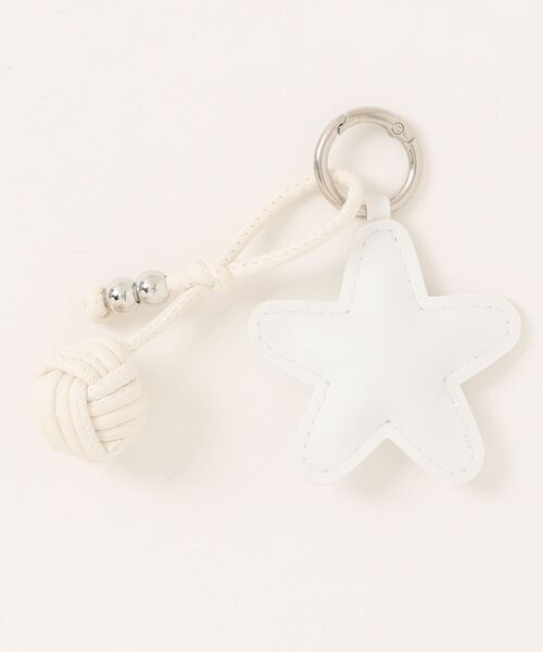 Revo. チャーム レザータッチ 星 スターモチーフ 編み込み ボール