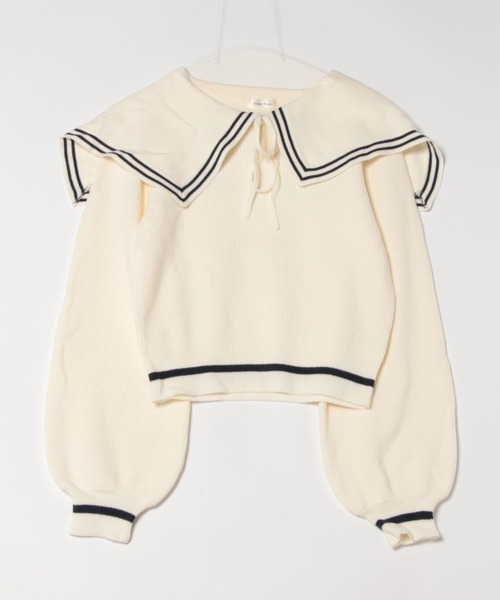 「Ambre Neige」 長袖ニット FREE アイボリー レディース_画像2