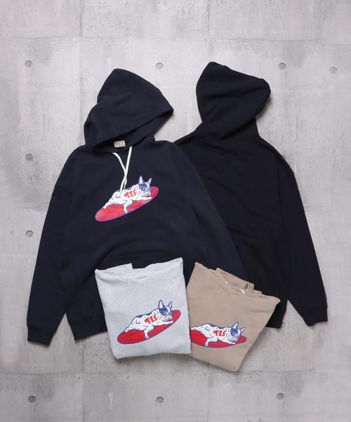 「The Endless Summer」 プルオーバーパーカー SMALL ベージュ メンズ_画像2