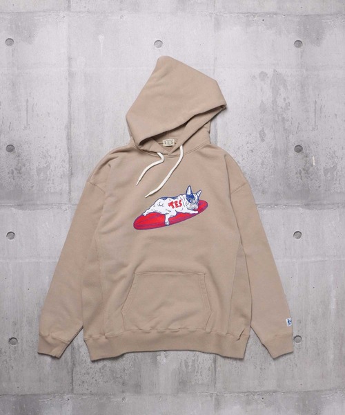 「The Endless Summer」 プルオーバーパーカー SMALL ベージュ メンズ_画像9