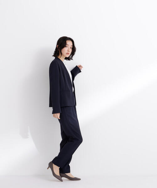 ナチュラルビューティーベーシック ノーカラージャケット テーパードパンツ M NATURAL BEAUTY BASIC（ナチュラルビューティーベーシック