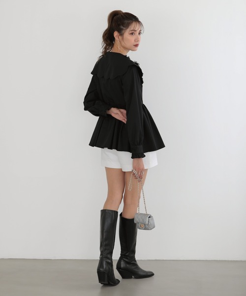 「MERAKI」 長袖ブラウス S ホワイト レディース_画像4