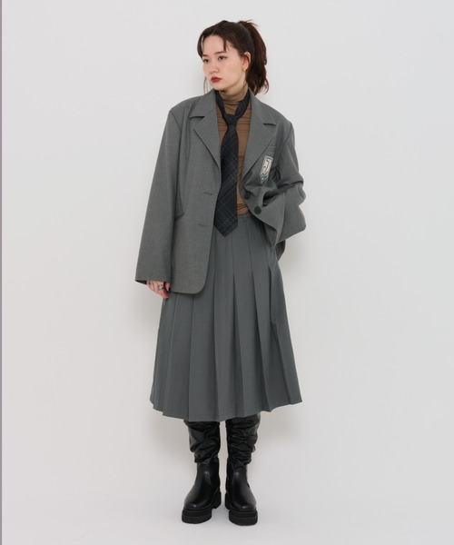 「TINA：JOJUN」 プリーツスカート M ブラック系その他 レディース_画像7