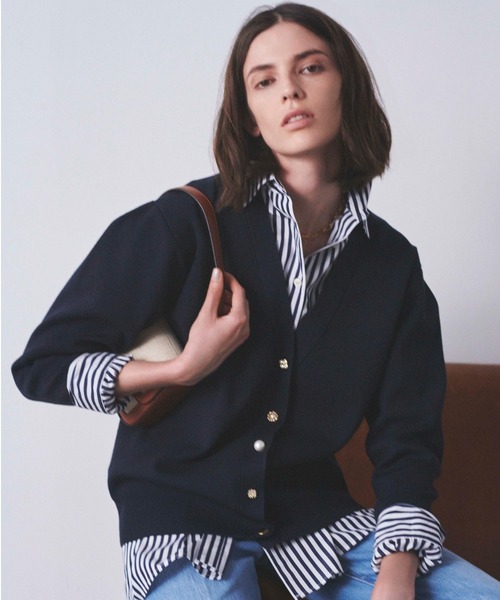 「Mila Owen」 ニットカーディガン 0 グレー レディース_画像2