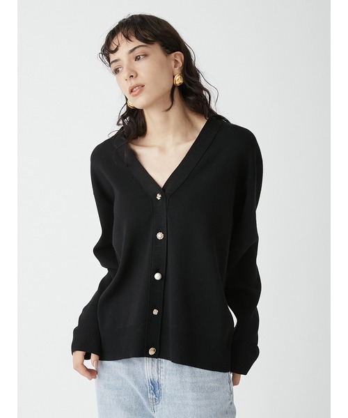 「Mila Owen」 ニットカーディガン 0 グレー レディース_画像3