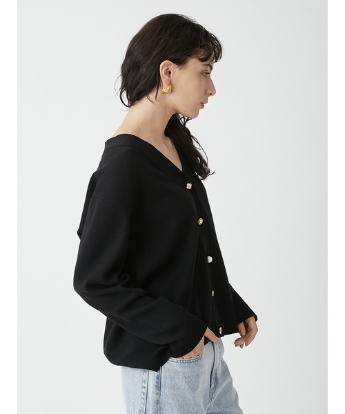 「Mila Owen」 ニットカーディガン 0 グレー レディース_画像10