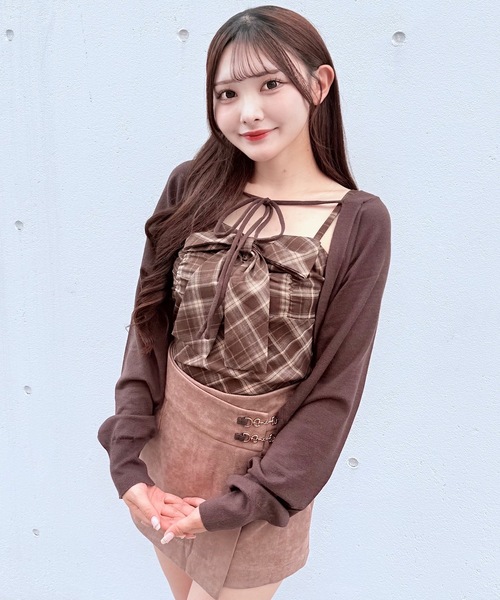 Nomaeリボンキャミボレロアンサンブルニット NOMAE】ツィードリボンキャミボレロアンサンブル♥ – PARK by one way