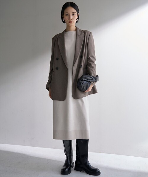 「UNFILO」 ニットワンピース X-LARGE グレー レディース_画像2