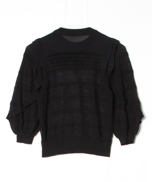 「FURFUR」 7分袖ニット ONE SIZE ブラック レディース_画像2