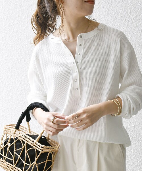 「SHIPS any」 長袖カットソー ONE SIZE ネイビー レディース_画像4