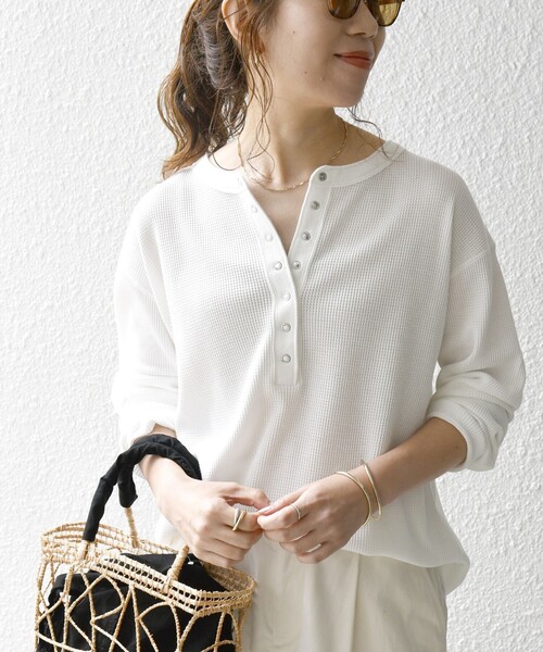 「SHIPS any」 長袖カットソー ONE SIZE ネイビー レディース_画像8