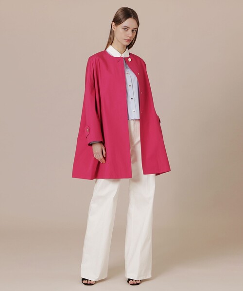 「MACKINTOSH LONDON」 ノーカラーコート 38 グリーン レディースの画像