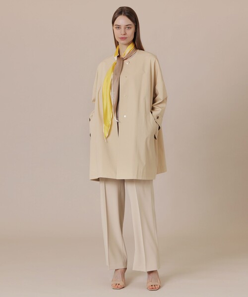 「MACKINTOSH LONDON」 ノーカラーコート 38 グリーン レディースの画像