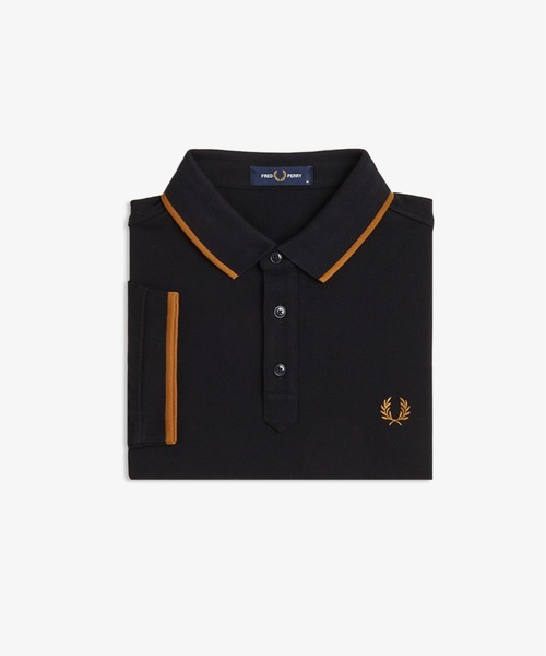 美品 FRED PERRY フレッドペリー ブラック オレンジ ポロシャツ 半袖 FRED PERRY（フレッドペリー） ポロシャツ 半袖 Collar Stand Polo