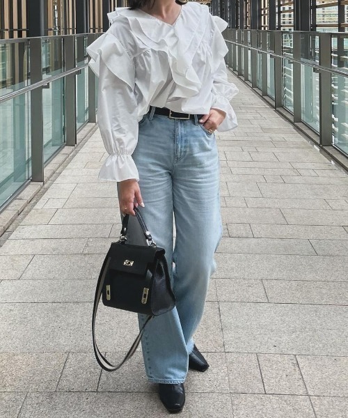 「RANAN」 長袖ブラウス L チャコール レディース_画像7