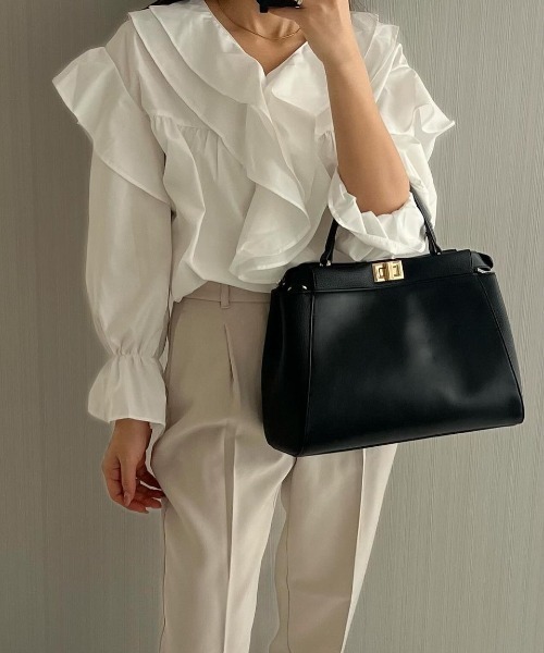 「RANAN」 長袖ブラウス L チャコール レディース_画像8